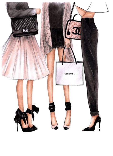 Fashion Illustration Chanel Art Chanel Print Fashion Wall Art Etsy