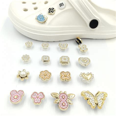 Croc Diamond Jibz Button Pins Diy Set Shoes Charm Piece Shopee Malaysia