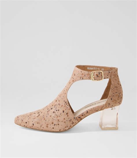 Hobartet Nude Shimmer Leather Heels By Django Juliette Shop Online