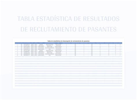 Plantilla de Formato Excel Tabla Estadística De Resultados De