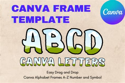 Canva Letters Frame Alphabet Templatec28 Graphic By Mellow Template · Creative Fabrica