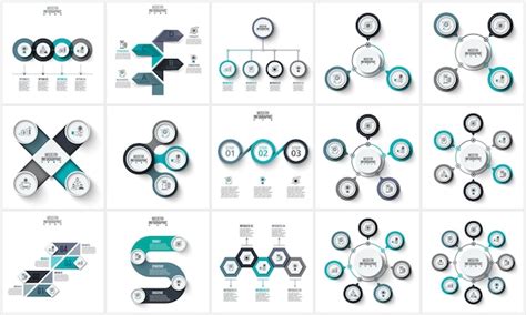 Abstrakte Infografik Elemente Setzen Diagramme Mit 3 4 5 6 7 Und 8