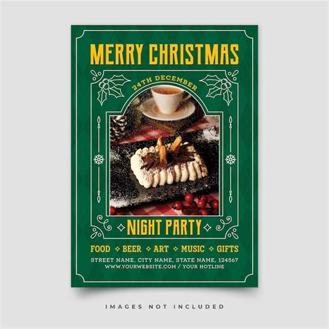 Premium Psd Merry Christmas Poster Template