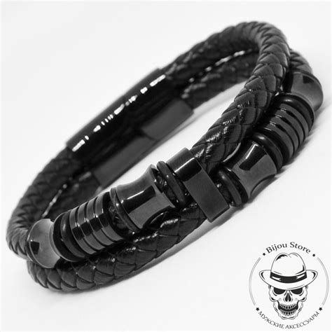 Мужские кожаные браслеты - Купить в BijouStore