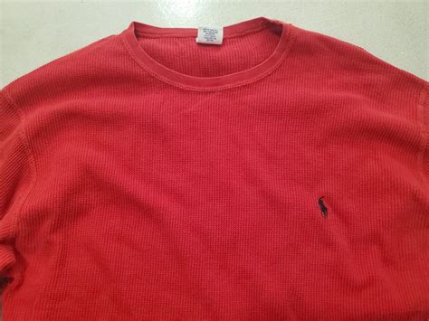 Polo Ralph Lauren Mens Polo Bear Waffle Knit Thermal … Gem