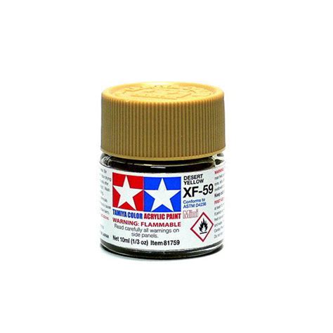 Buy The Tamiya Xf 59 Acrylic Mini Paint Desert Yellow 10ml Tamiya