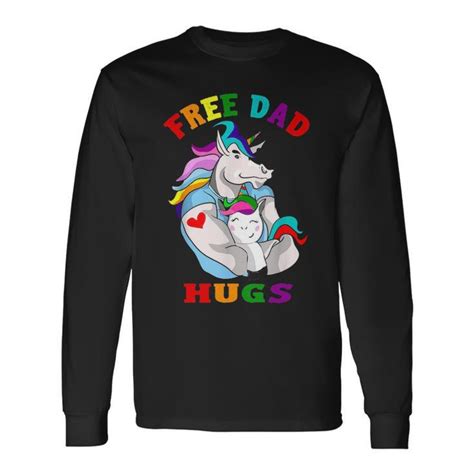 Free Dad Hugs Lgbt Gay Pride V Long Sleeve T Shirt Seseable