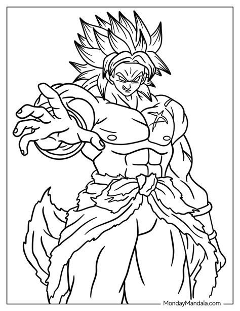 Broly Saiyan Coloring Page Anime Coloring Pages Images And Photos