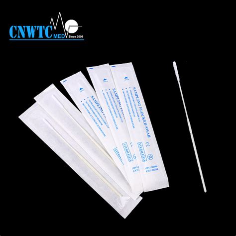 Sterile Nasopharyngeal Flocked Swab Sample Collection Swab Nasal Nylon