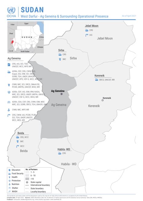 Sudan West Darfur - Ag Geneina & Surrounding Operational Presence (As ...