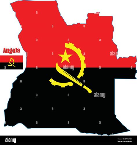 Angola Map And Flag Stock Vector Image And Art Alamy
