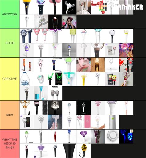 Create A Ultimate Kpop Lightstick Tierlist Tier List Tiermaker Images