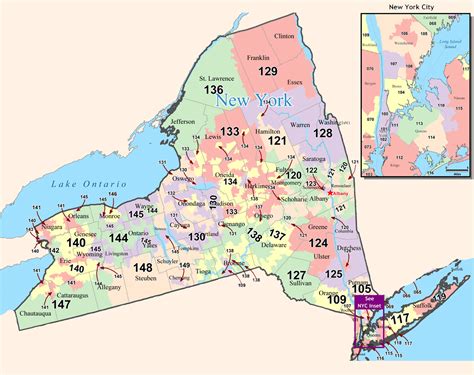 New York 3-Digit Zip Code Map