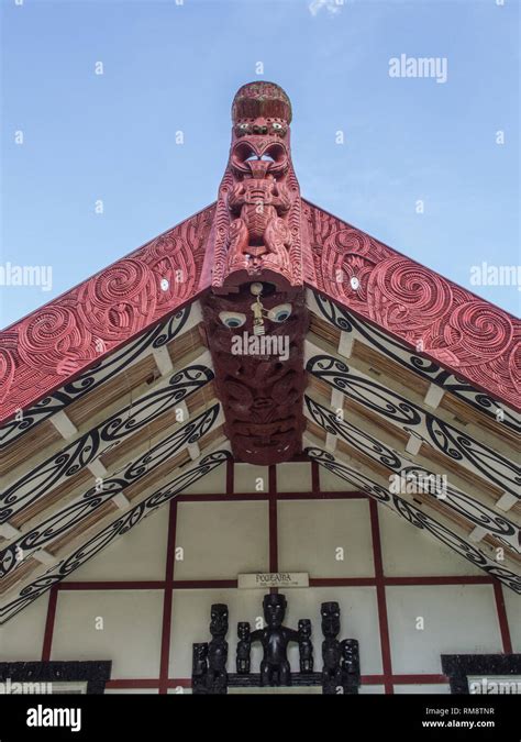 Carved Meeting House Wharenui Poutama Koriniti Marae Whanganui River