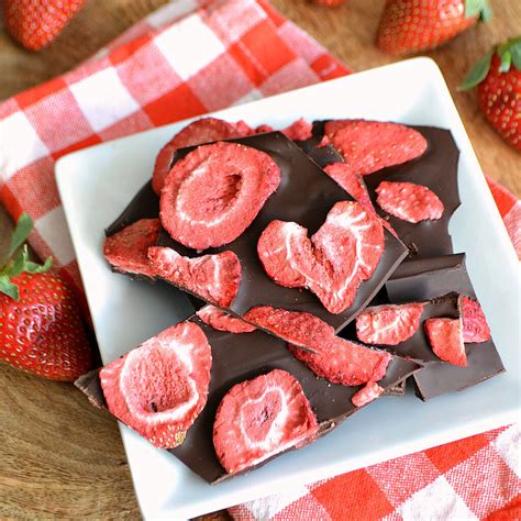 Strawberry Dark Chocolate Bark Easy Recipe Hello Little Home