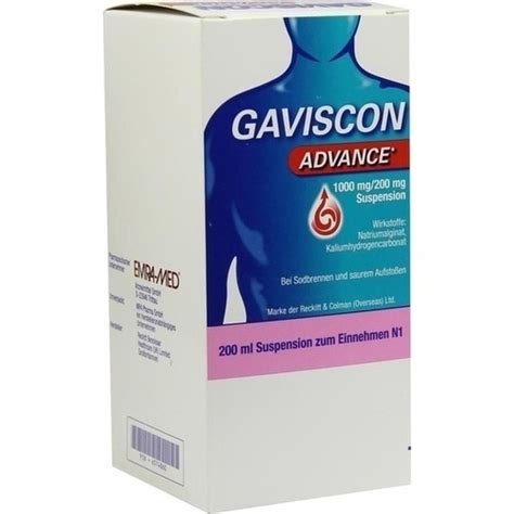 Gaviscon Advance Suspension 200 Ml Günstig Bei Fliegende Pillende