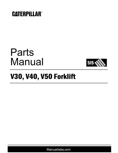 Cat Caterpillar V V V Forklift Parts Catalog Manual Pdf