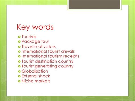 The Growth Of Tourism