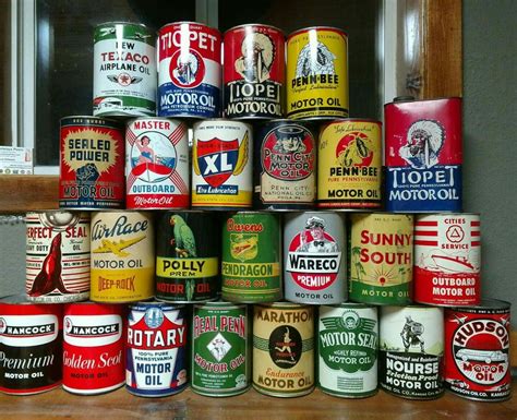 Rare 1 Quart Oil Can Collection Vintage Oil Cans Vintage Gas Pumps Old Gas Stations