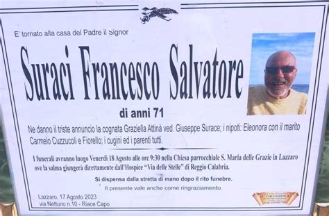 Reggio Calabria Grave Lutto Per La Morte Di Cicciumusca Infermiere