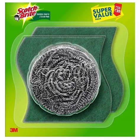 Scotch Brite Stainless Steel Scrubbing Pad, For Kitchen, Packaging Type: Packet at Rs 35/packet ...