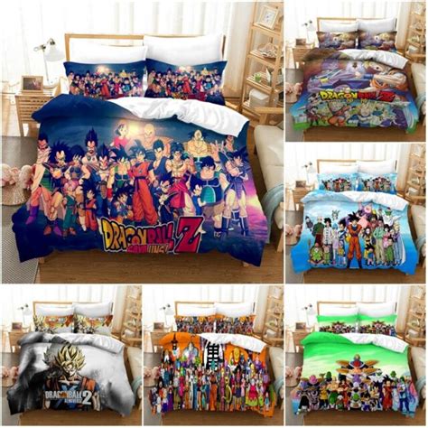 Dragon Ball Z Bedding Set 3pcs Duvet Cover Pillowcase Usa Twin Full