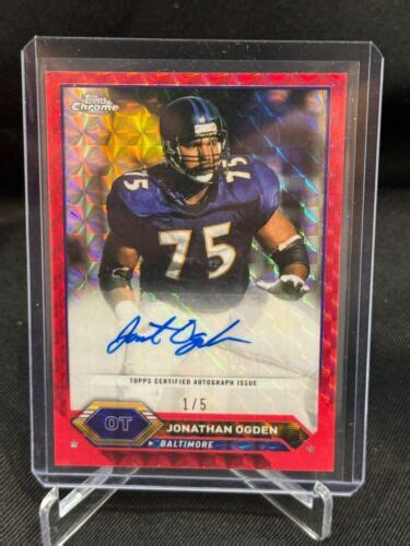 Topps Composite Chrome Jonathan Ogden Red Refractor Auto