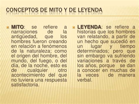 Cuadros Comparativos Entre Concepto De Mito Y Leyenda Cuadro Comparativo