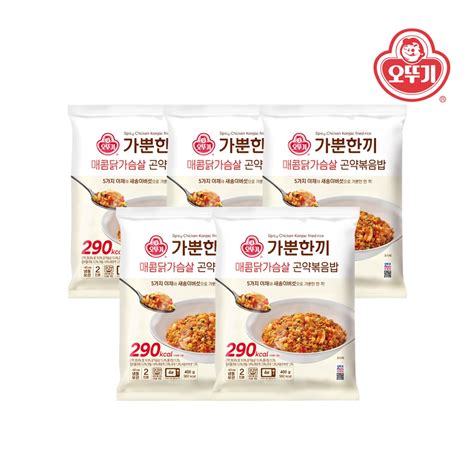 오뚜기 가뿐한끼 매콤닭가슴살곤약볶음밥 400g X 5개 홈플러스 택배배송