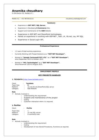 Resume Updated Pdf