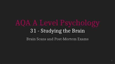 Aqa A Level Psychology Presentations Chapter 6 Biopsychology