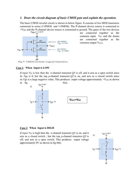 Draw The Circuit Diagram Of Basic Cmos Gate And Explain The