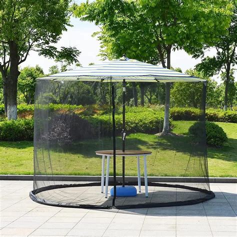 Outdoor Sonnenschirm Netz Pavillon Patio Regenschirm Moskito netz für