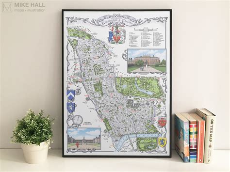 Kensington Chelsea London Borough Illustrated Map Giclee Print Etsy