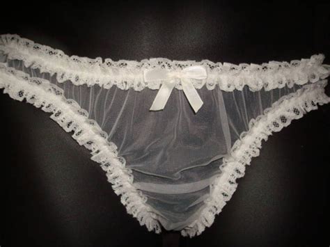 Handmade Sissy Sheer Nylon Chiffon Bikini Panties In Color Etsy
