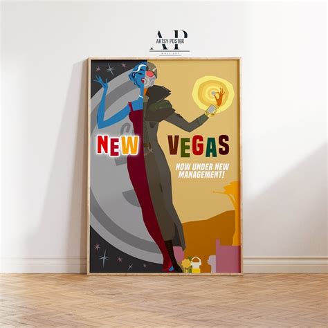 Fallout New Vegas Poster Vintage Video Game Art Print Perfect T For Gamers Retro Gaming Wall