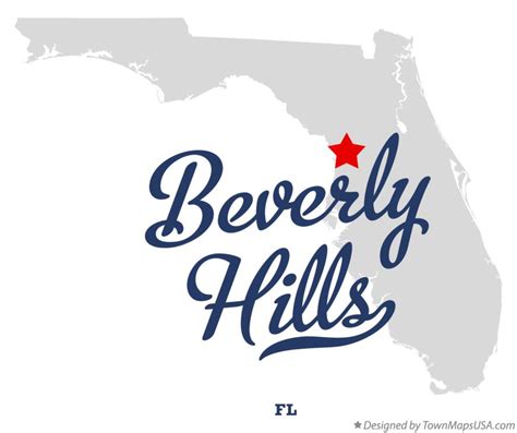 Map of Beverly Hills, FL, Florida