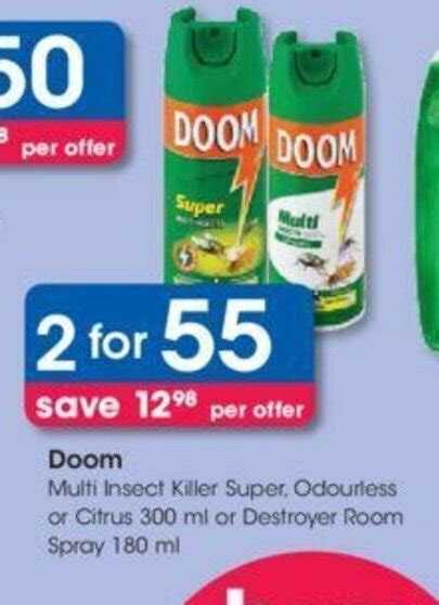 Doom Multi Insect Killer Super Odourless Or Citrus 300 Ml Or Destroyer