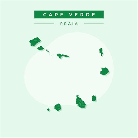 Premium Vector National Map Of Cape Verde Cape Verde Map Vector