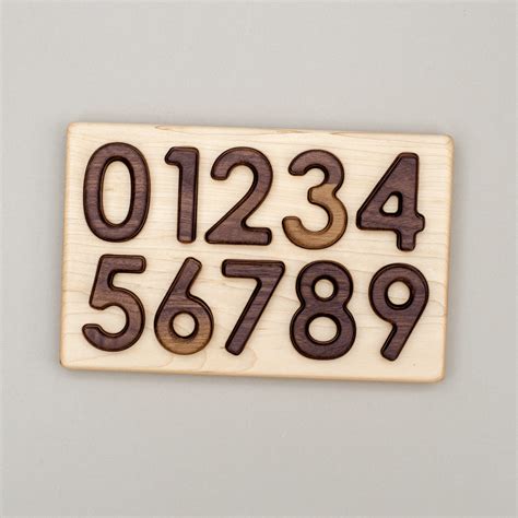 0 9 Wooden Number Puzzle The Wood Cove