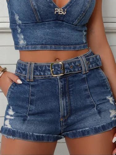 Short Hot Pants Pitbull Jeans Ref Parcelamento Sem Juros