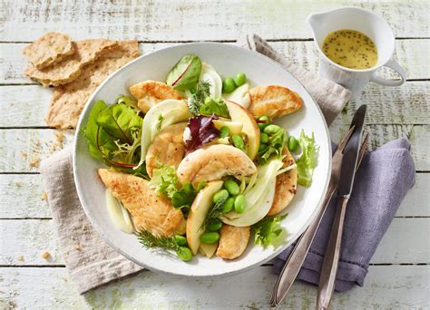 Hähnchen Fenchel Salat mit Apfel und Avocado Deutsches Geflügel