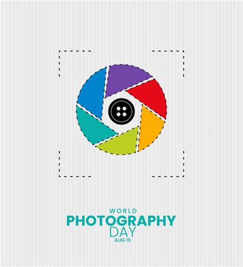 Ilustra O D Do Dia Mundial Da Fotografia Vetor Premium