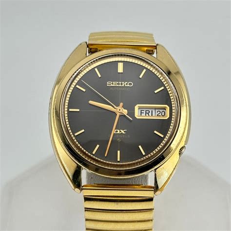 Seiko DX Automatic 25 Jewel Gold Tone Mens 36mm Wris Gem