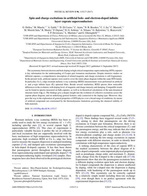 Pdf Spin And Charge Excitations In Artificial Hole And Electron