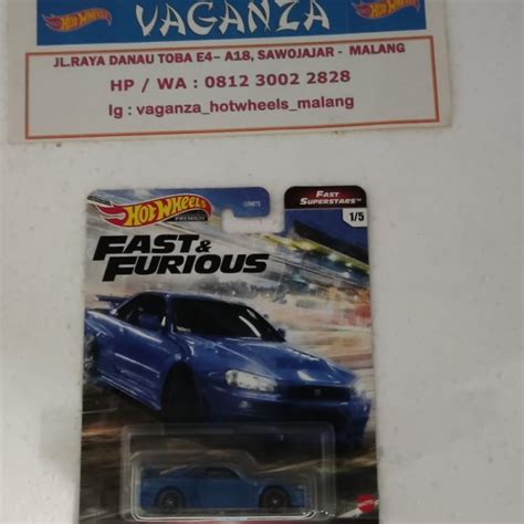 Jual Hot Wheels Fast Superstars Nissan Skyline GTR BNR R Fast Furious Kota Malang VHM