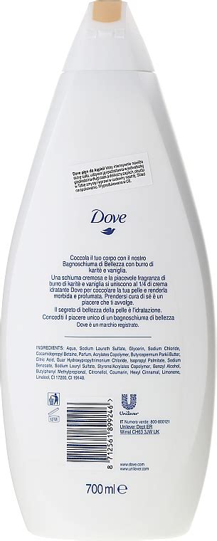 Dove Gel douche au beurre de karité et vanille Makeup fr