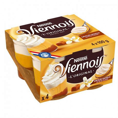 Le Viennois Liégeois vanille sur lit de caramel 4x100g