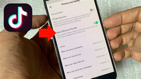 How To Disable Allow Others To Find Me Privacy Settings In Tiktok Youtube