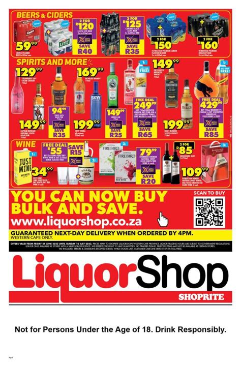 Check Shoprite Liquor Specials 2021